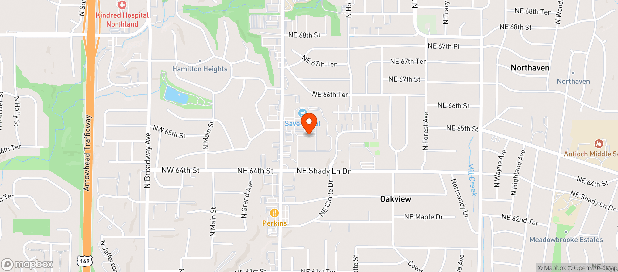 Map showing Vaqueros Mexican Grille
