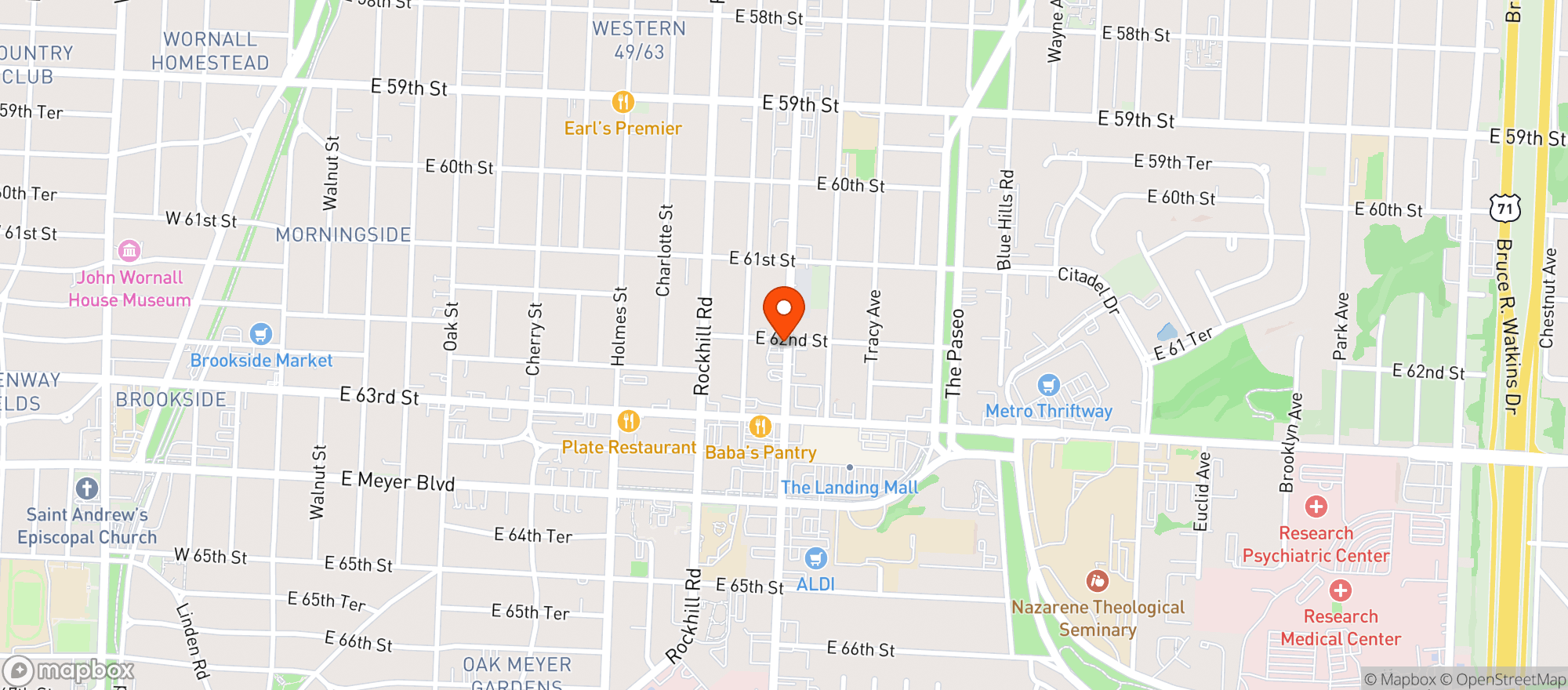 Map showing Flora Farms 