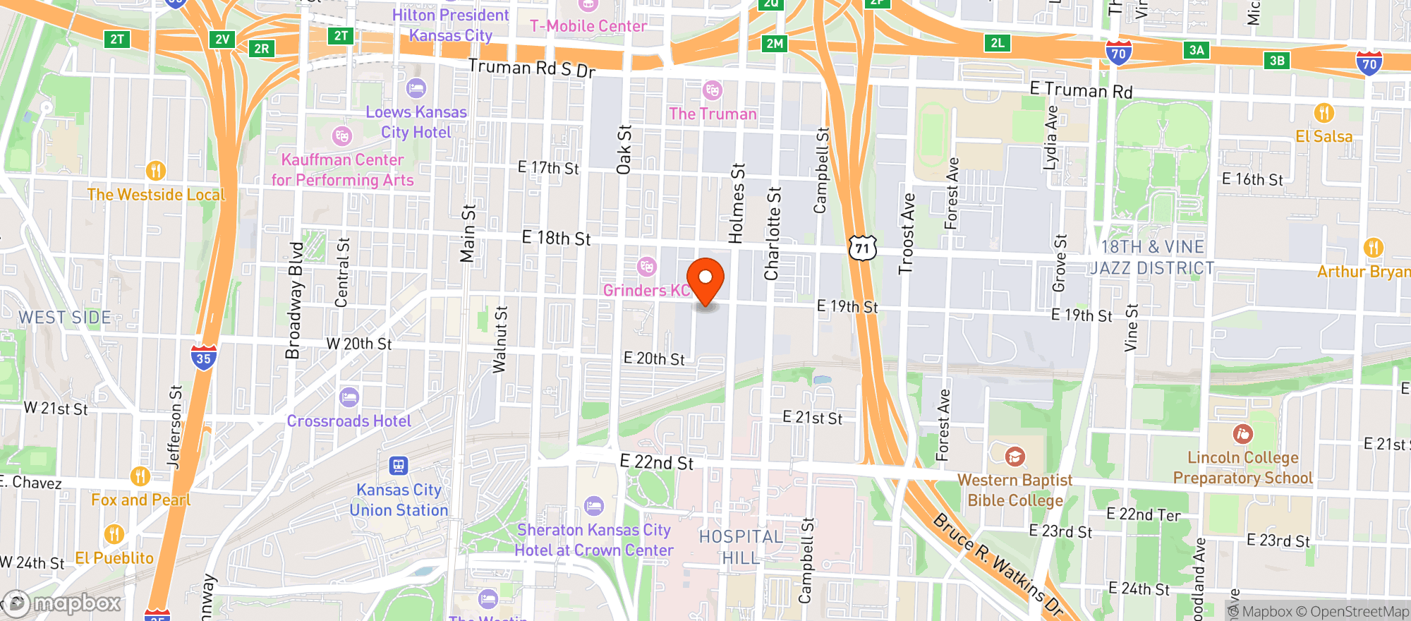 Map showing The Abbott