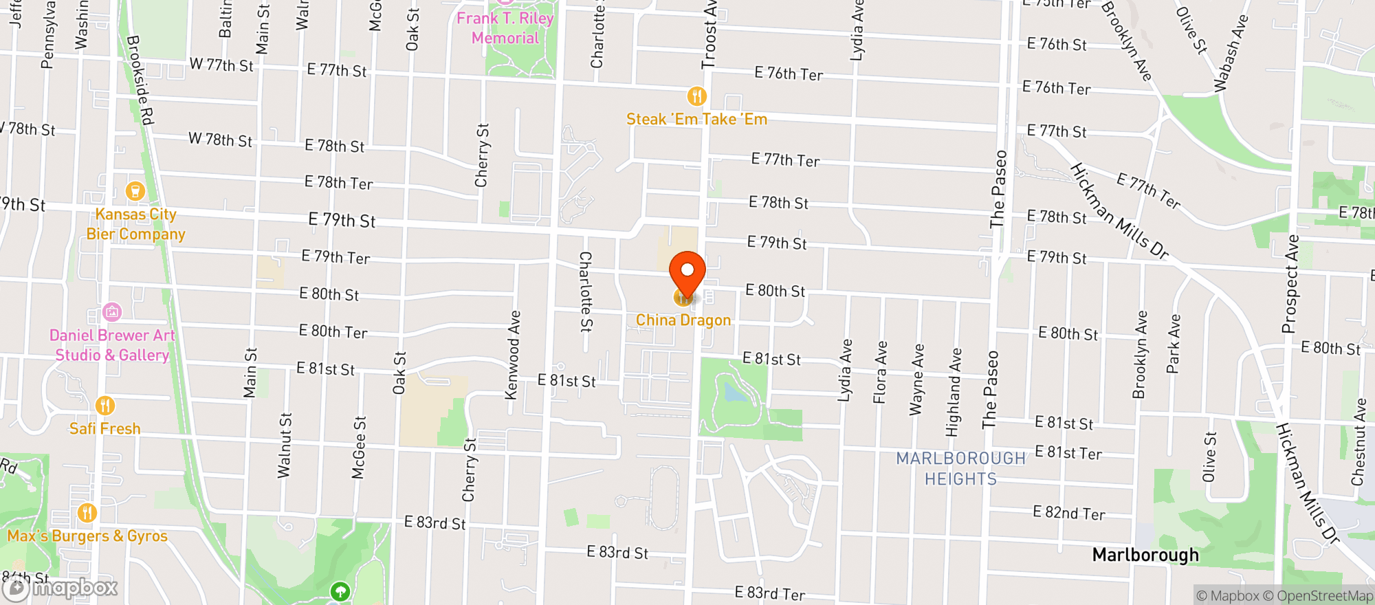 Map showing Bj Tropical Market Llc