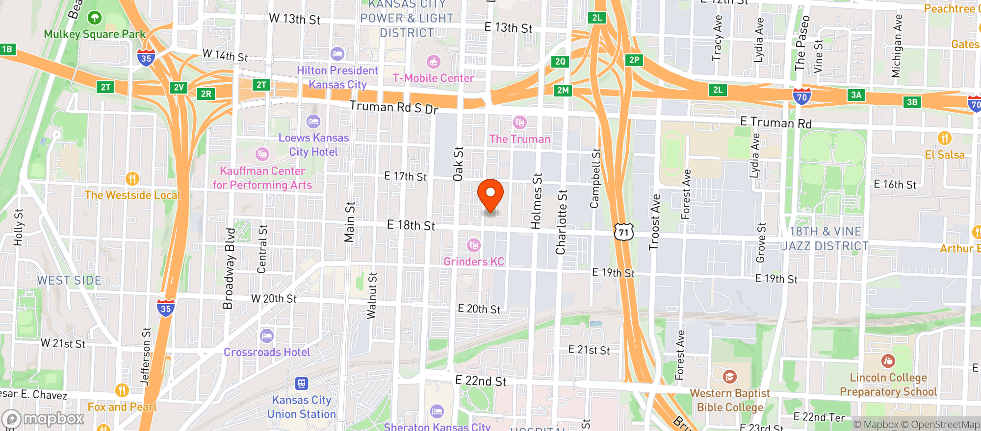 Map showing Mean Mule Distilling Co