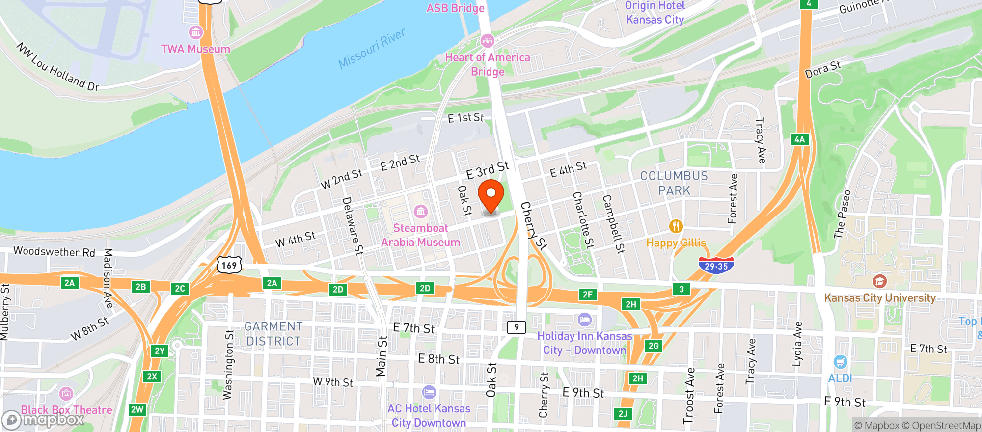 Map showing Le Fou Frog