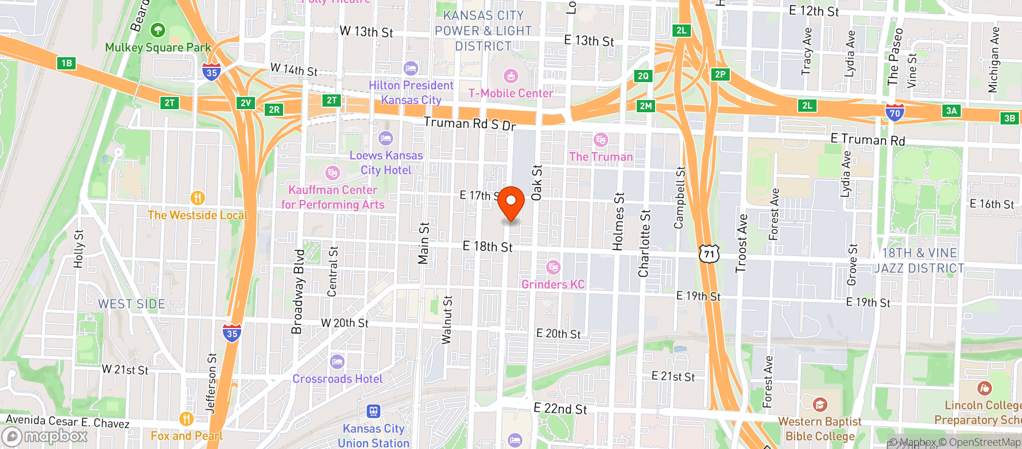 Map showing Casual Animal Brewing Company