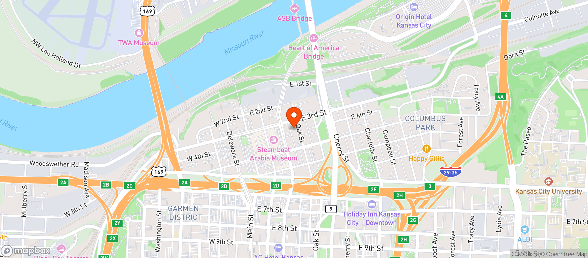 Map showing Strange Days Brewing Co