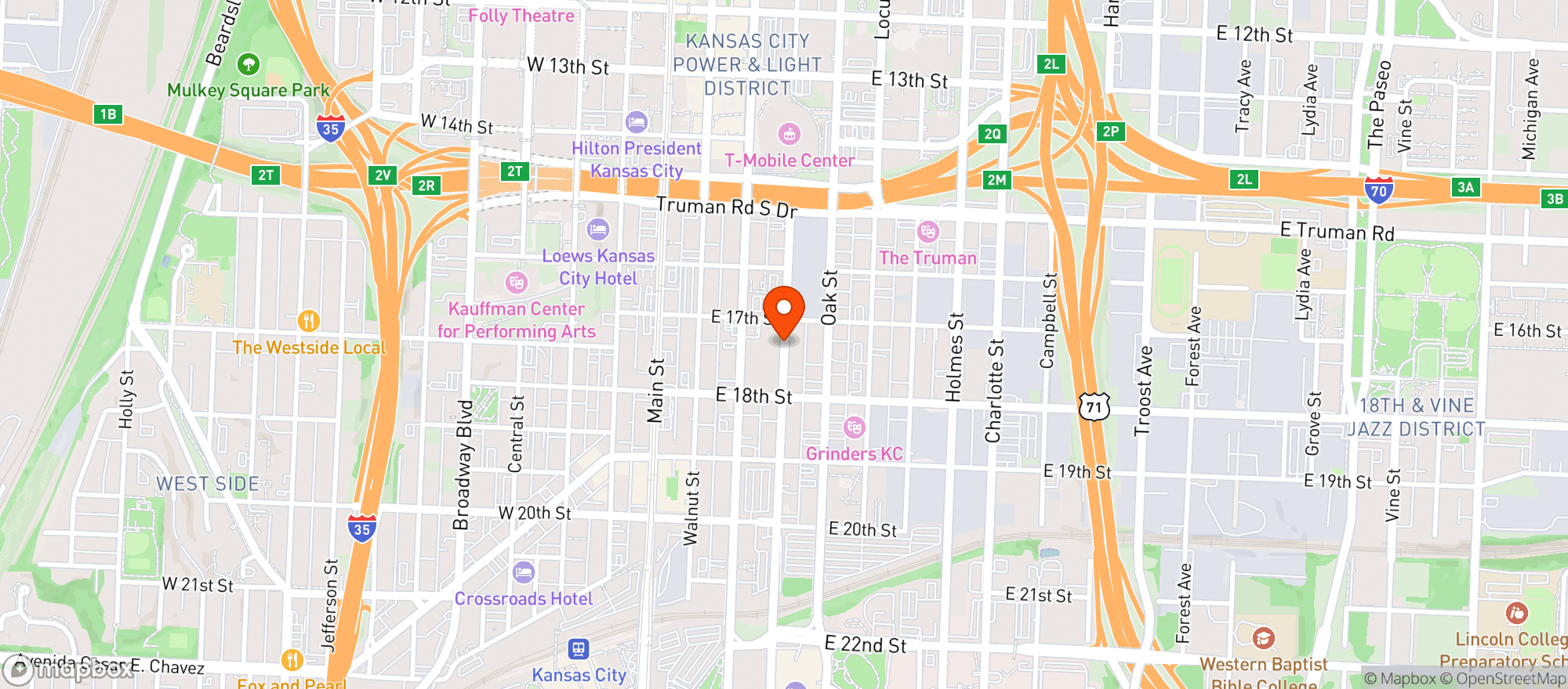 Map showing Ricochet