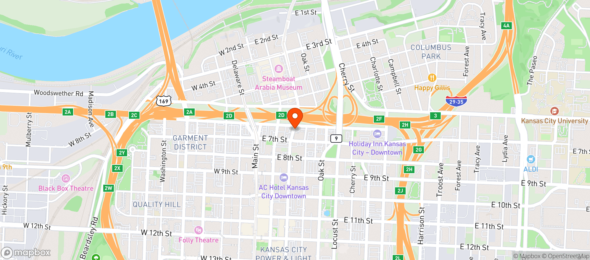 Map showing Grand Slam Liquor Store