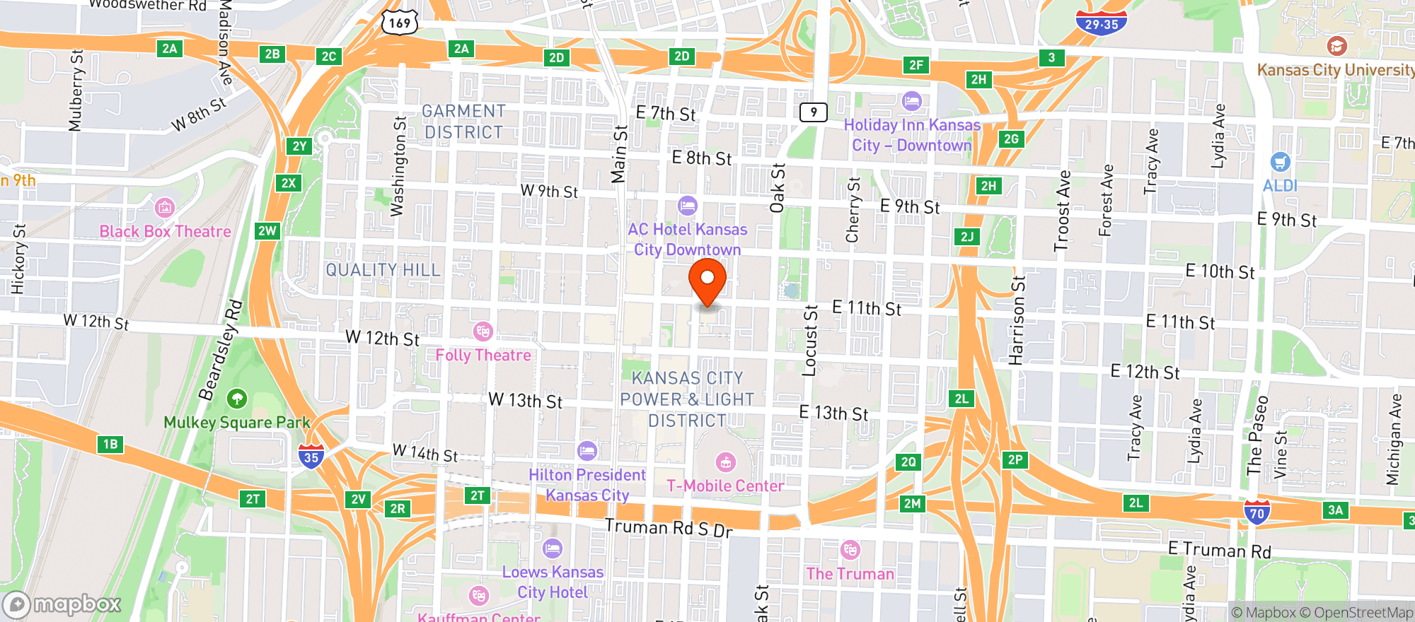 Map showing $ Downtown Market