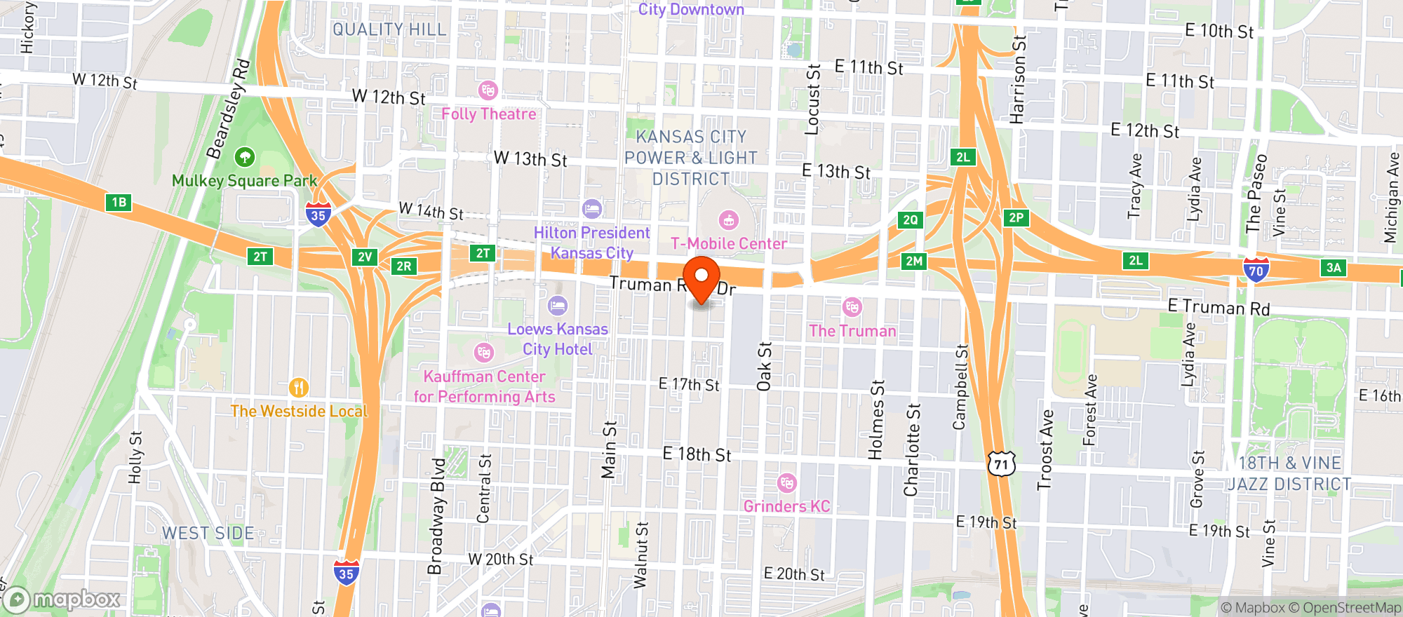 Map showing Temptations