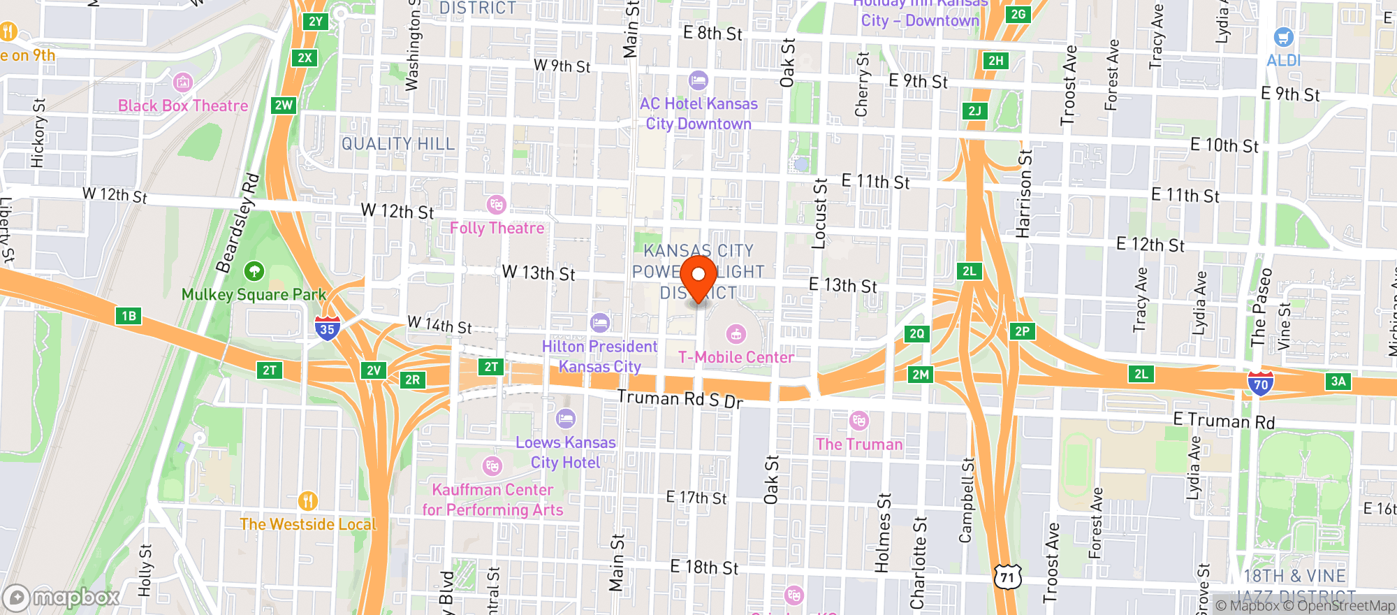 Map showing Pizza Bar