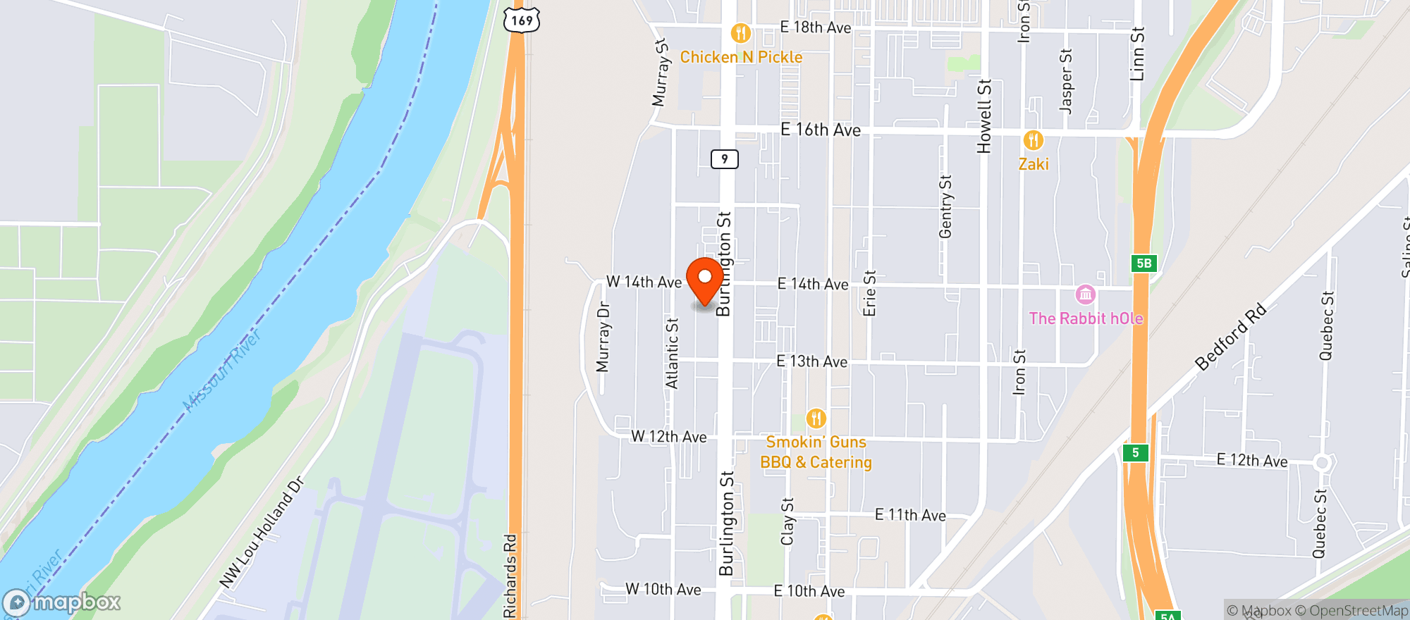 Map showing Callsign Brewing
