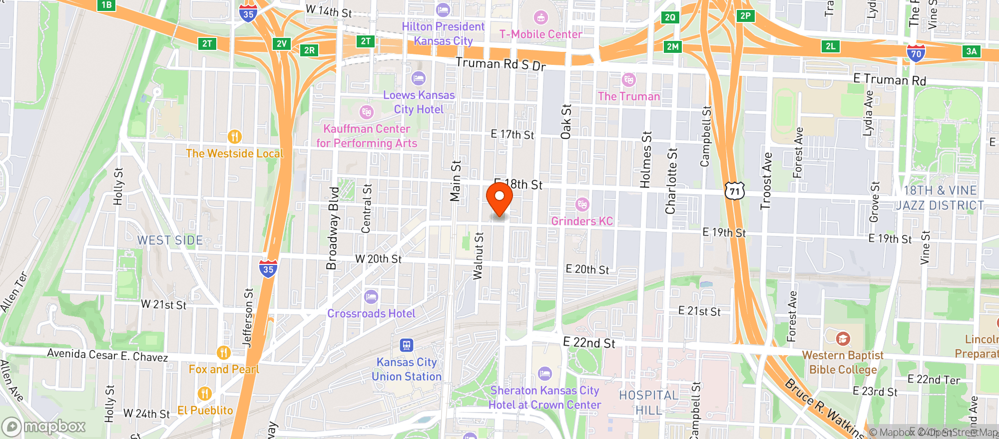 Map showing Afterword Tavern & Shelves