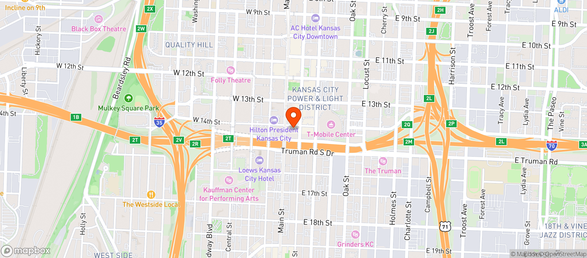 Map showing 801 Chophouse