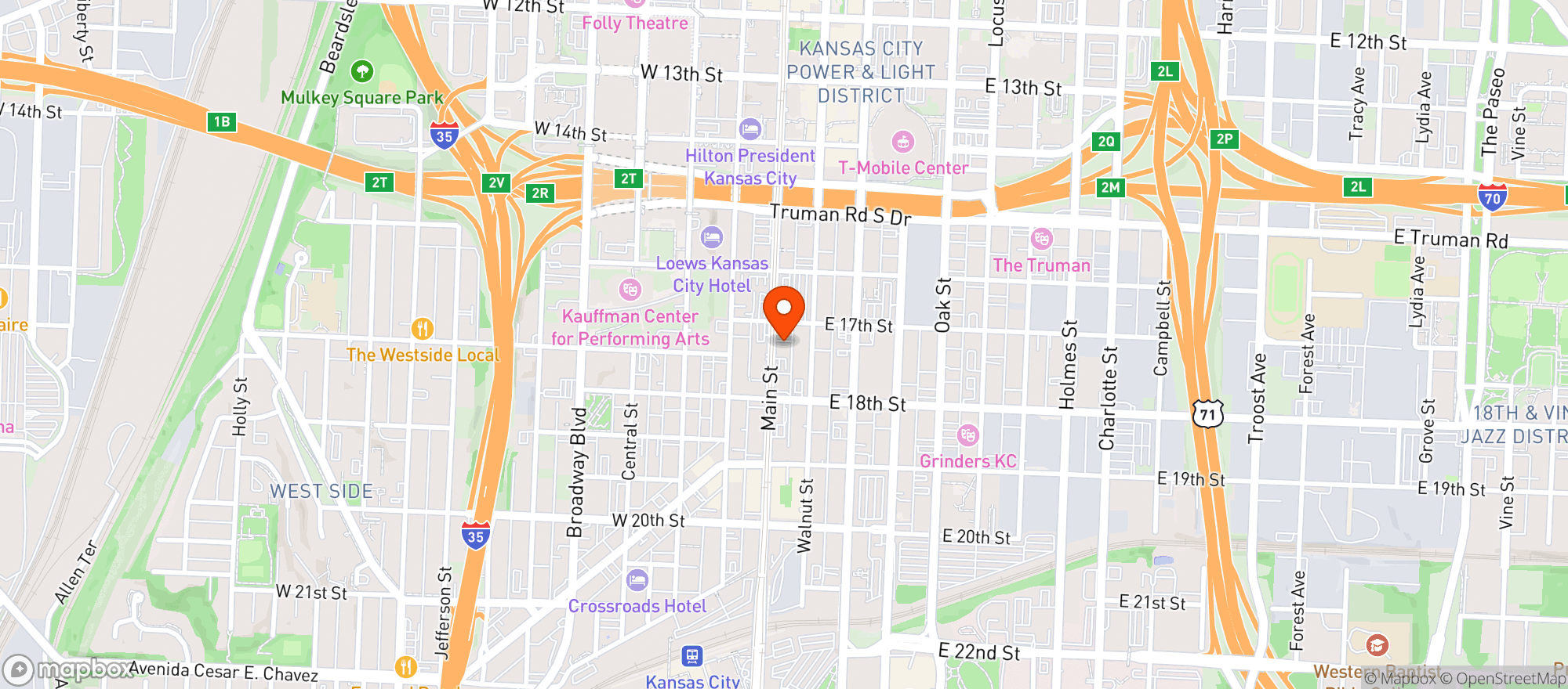Map showing Taps On Main
