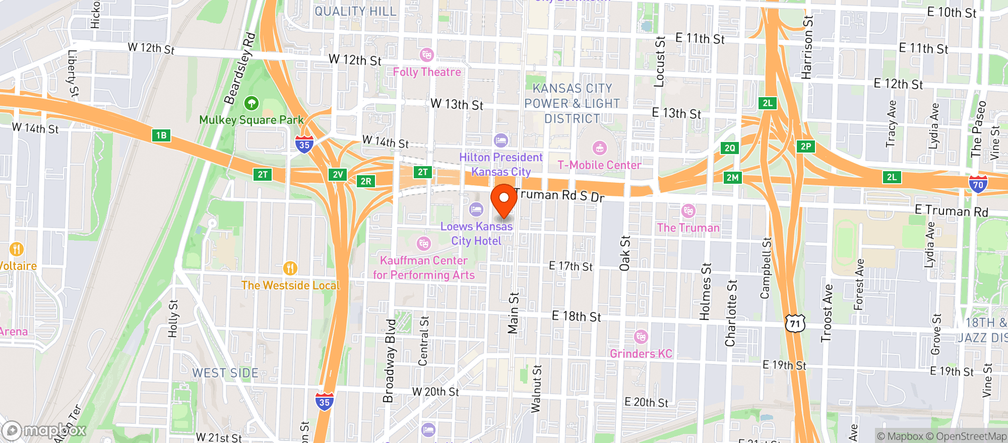 Map showing Courtyard By Marriott