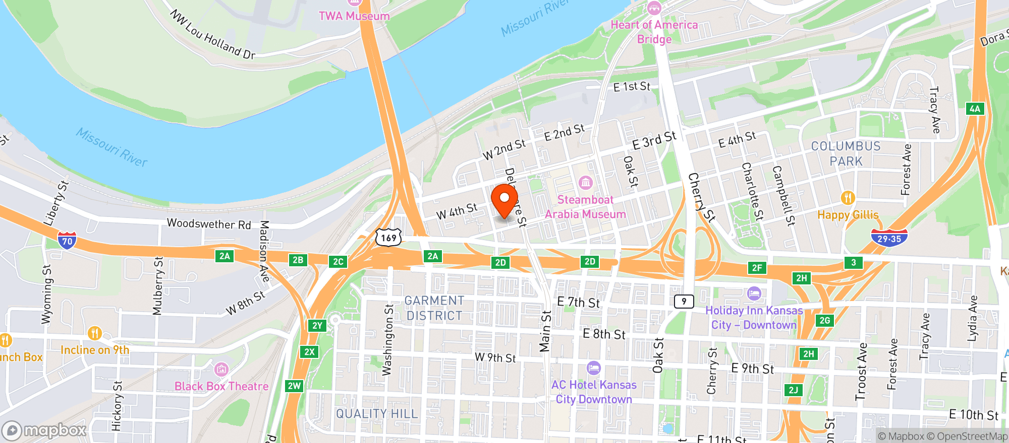 Map showing River Market Liquor