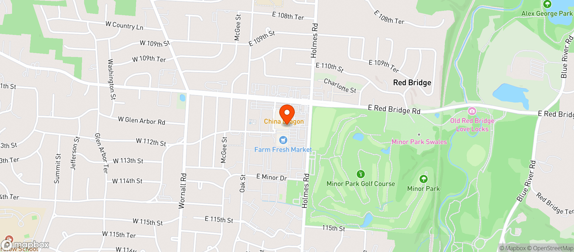 Map showing Tanners Bar & Grill