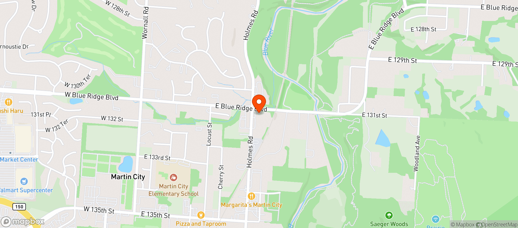 Map showing Pina S Liquor