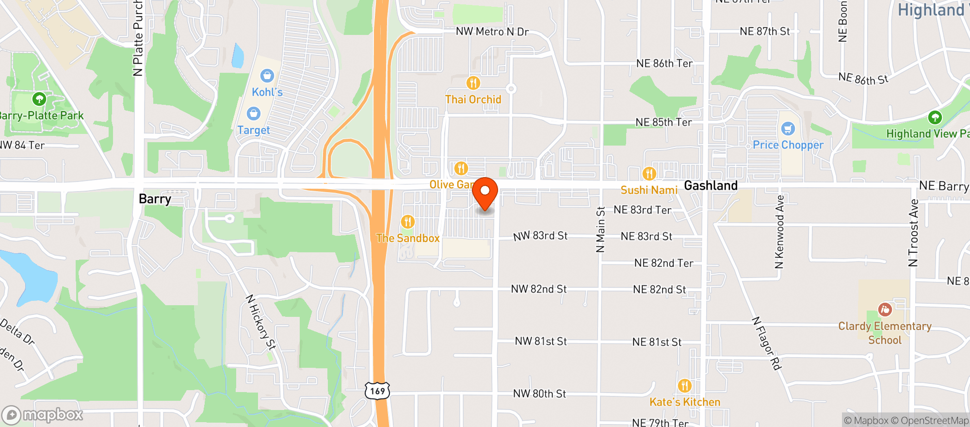 Map showing Streetcar Grille & Tavern