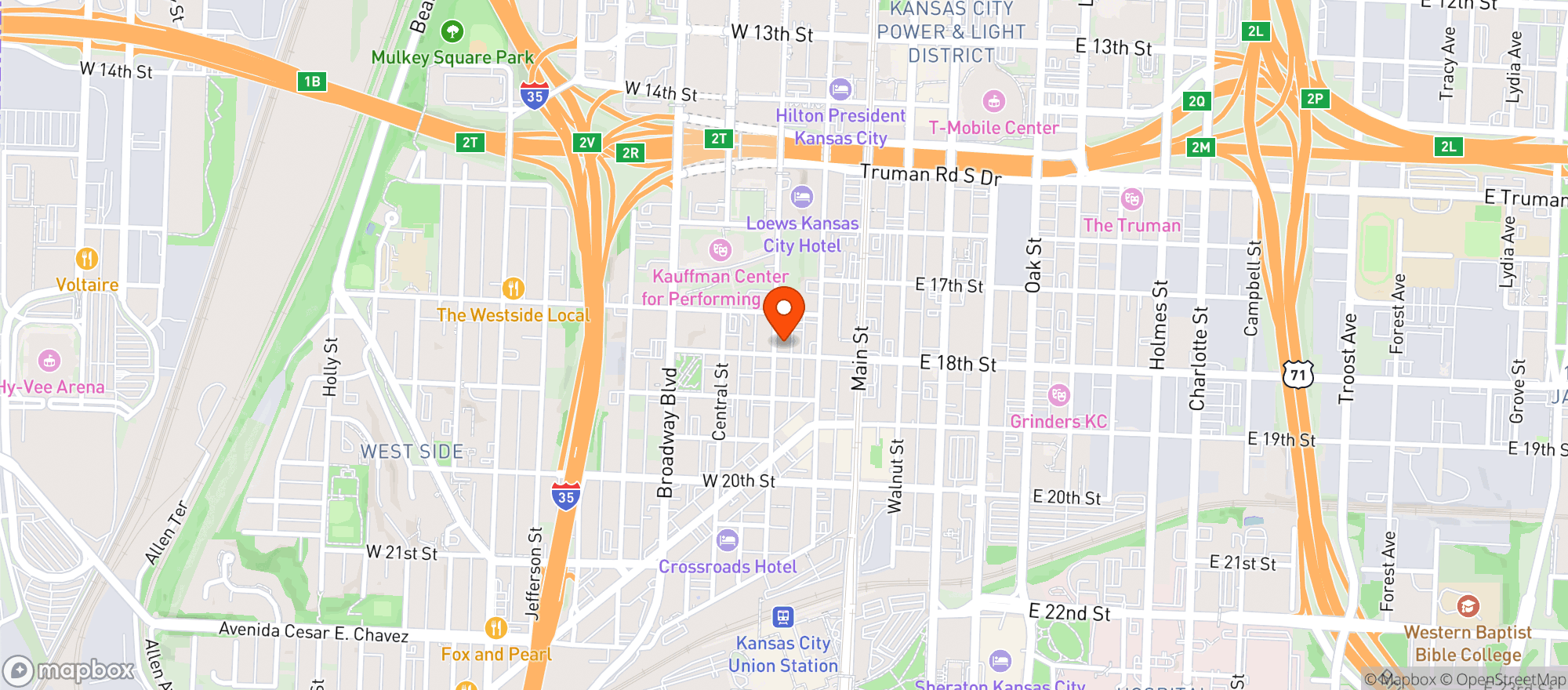 Map showing No Vacancy