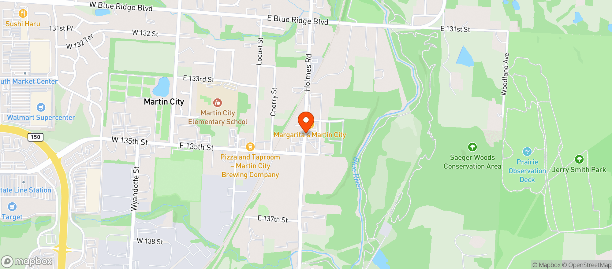 Map showing Fiorellas Jack Stack Bbq