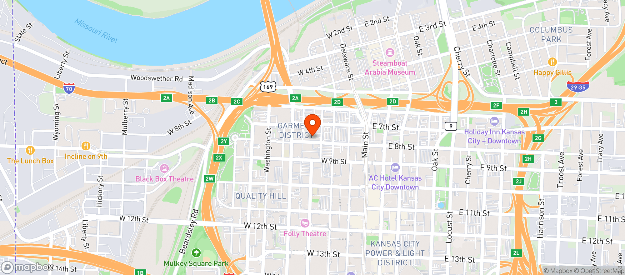 Map showing Phoenix Jazz Club