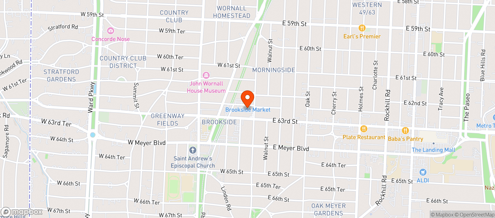 Map showing Vitamin Shoppe - Kansas City