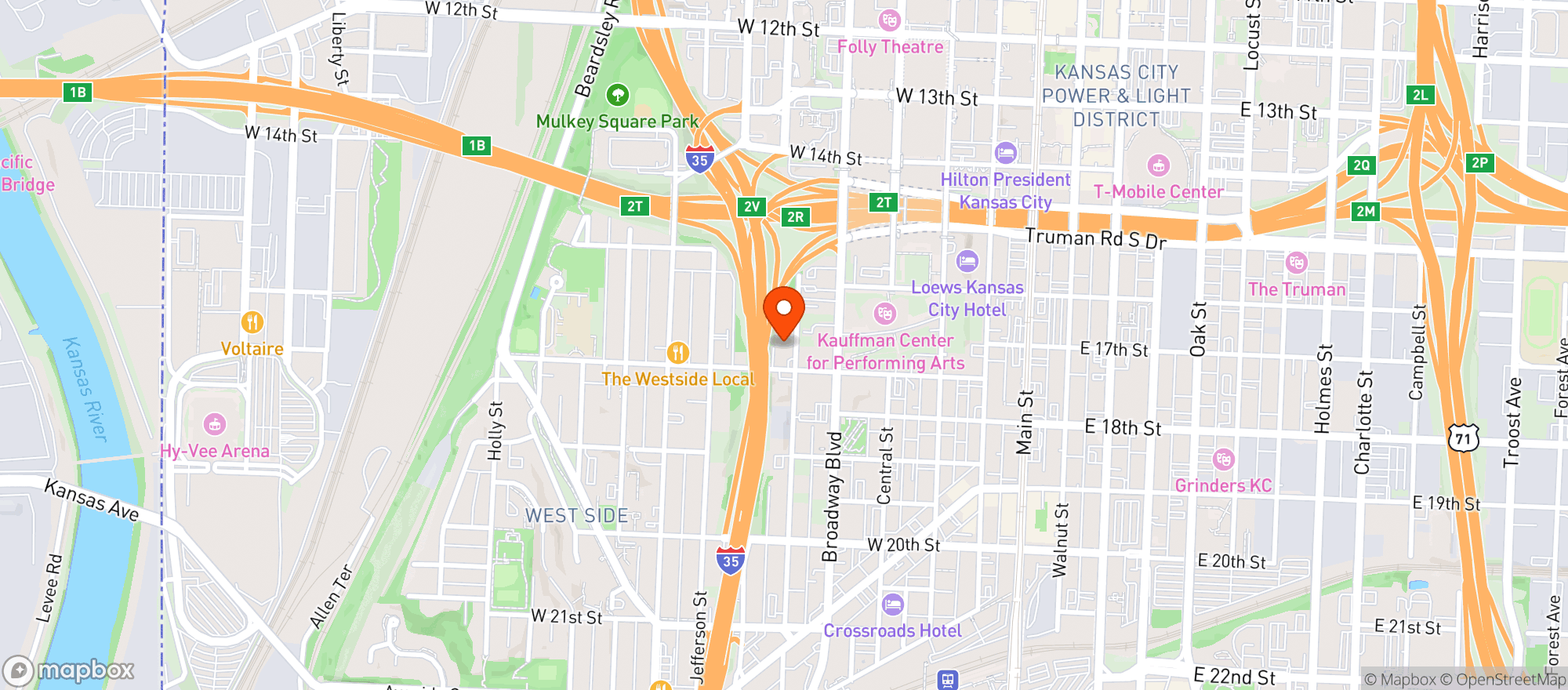 Map showing Triune
