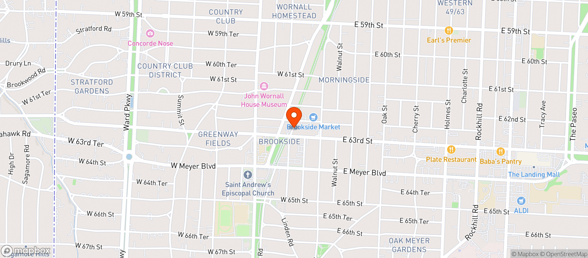 Map showing Brookside Barrio