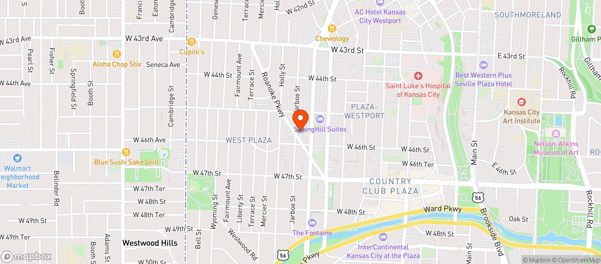 Map showing Plaza Liquor