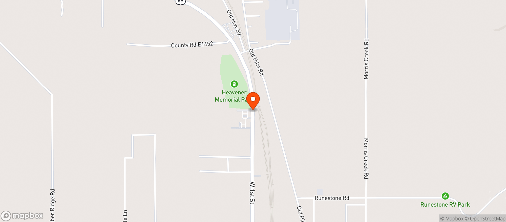 Map showing Harps Food Store