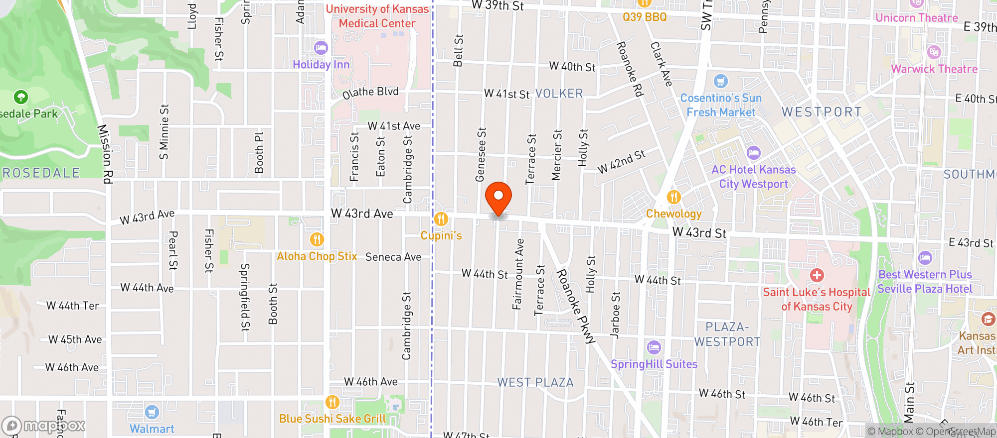 Map showing Mike Kellys Westsider