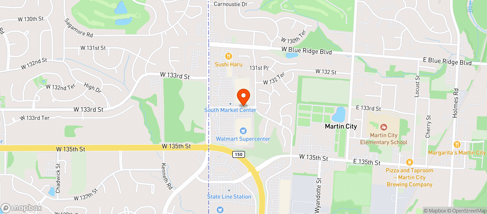 Map showing Walmart Supercenter