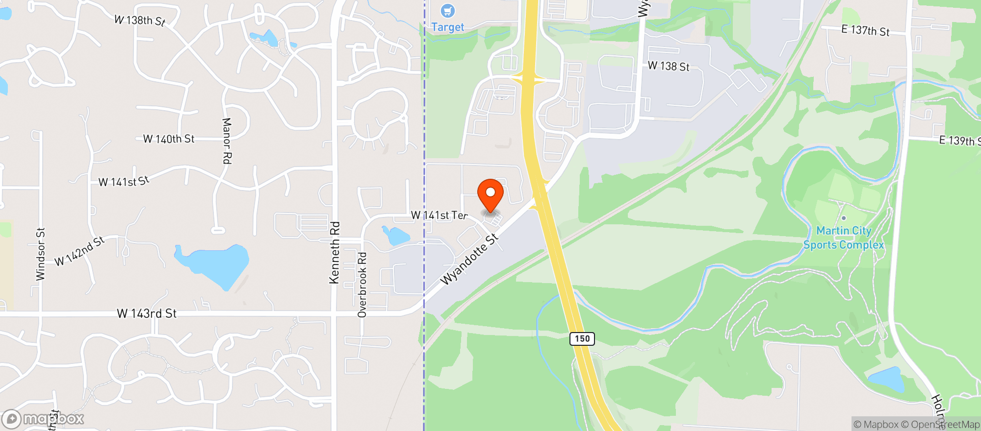 Map showing Lp Mart Wyandotte