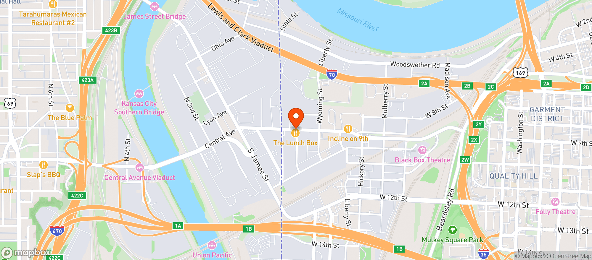 Map showing The Lunch Box
