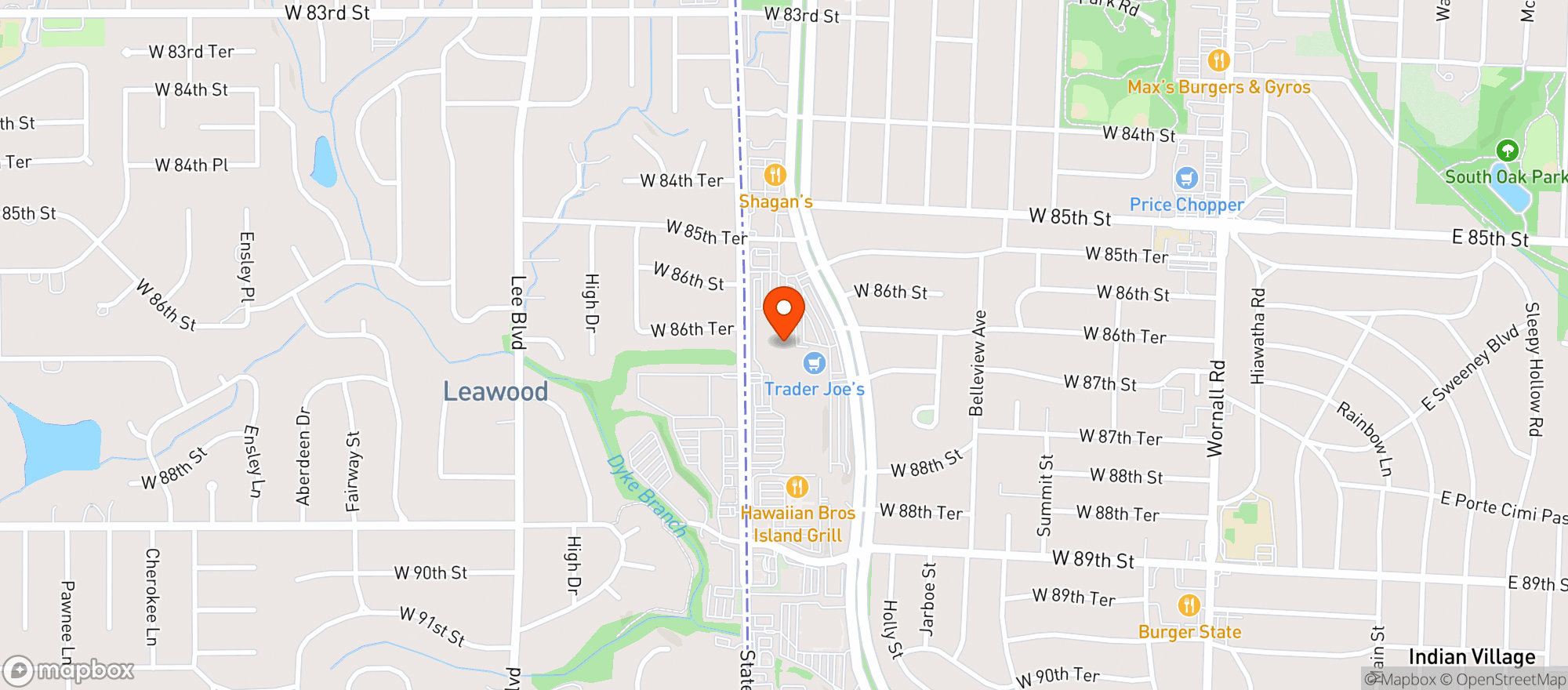 Map showing Target