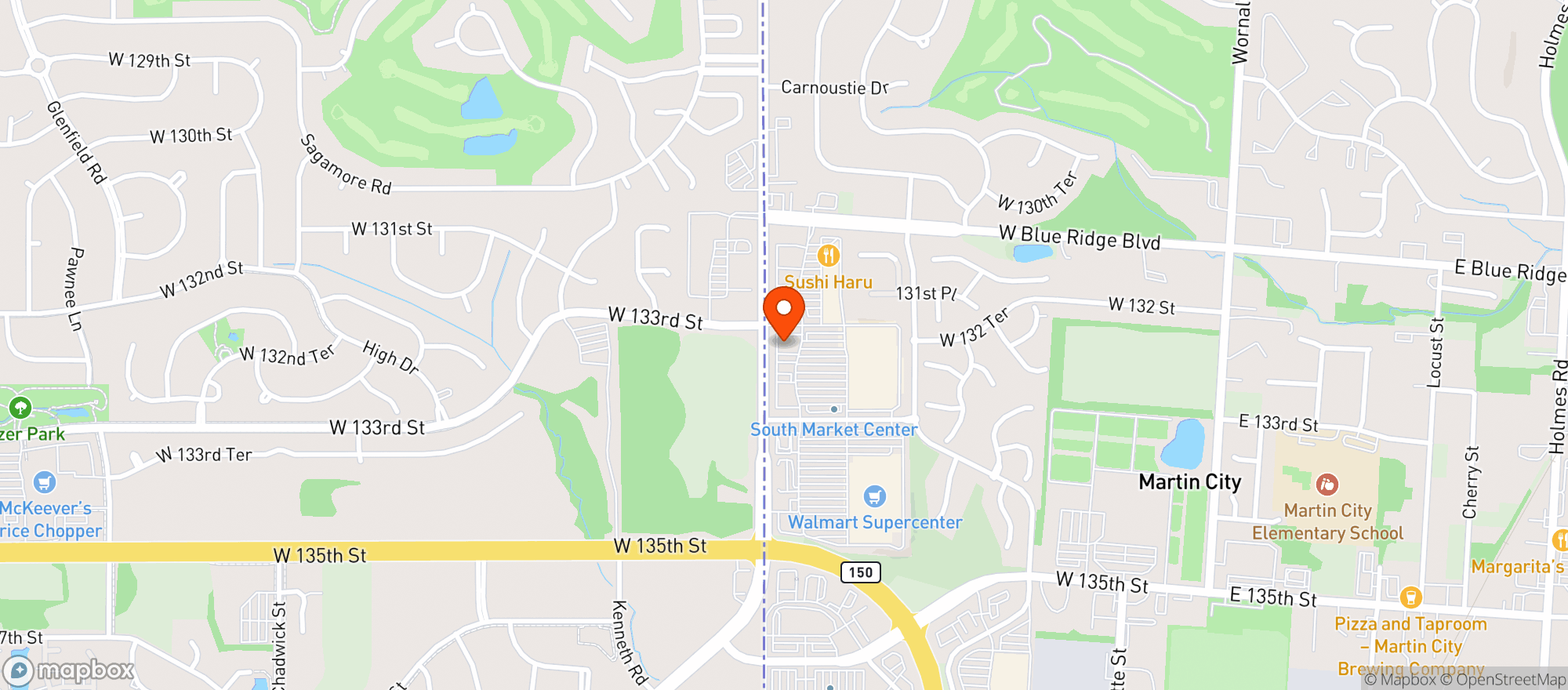 Map showing Quiktrip #278