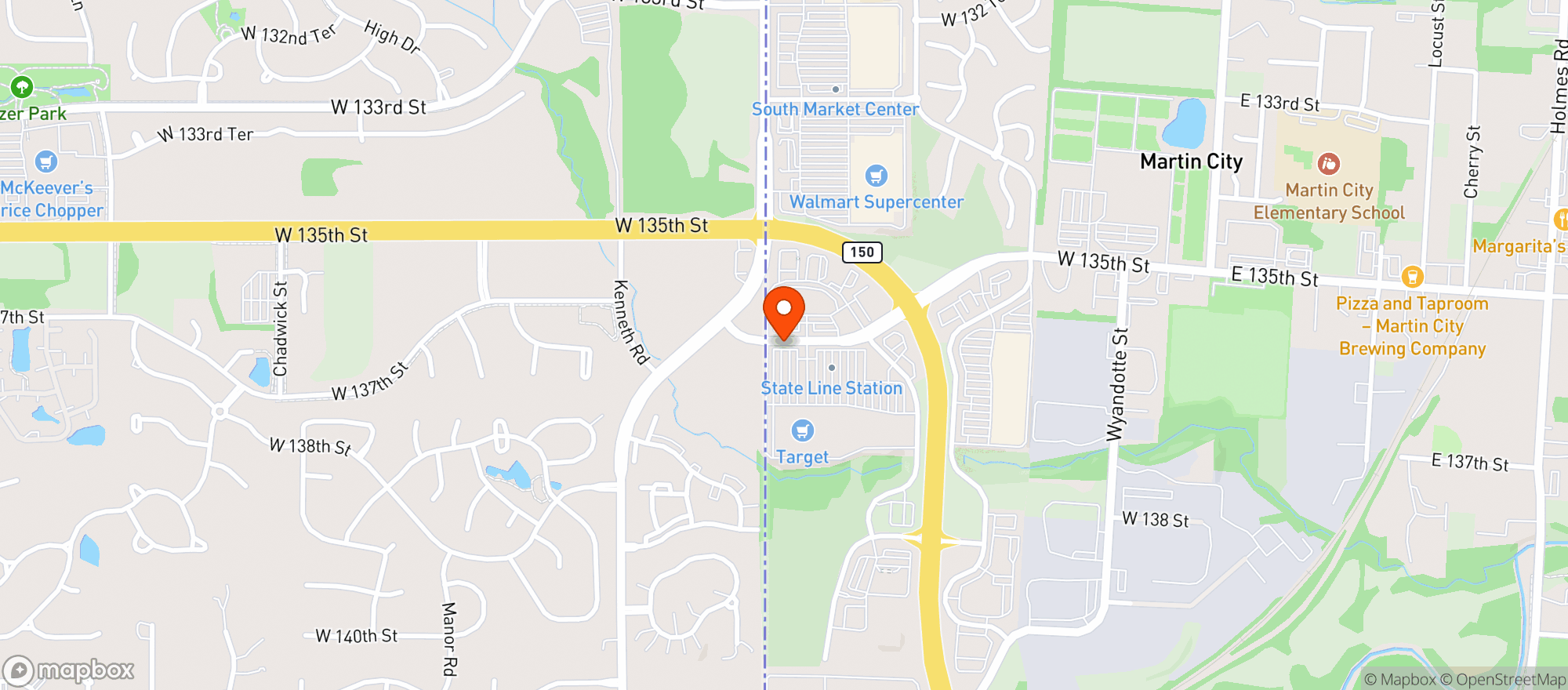 Map showing Supertarget