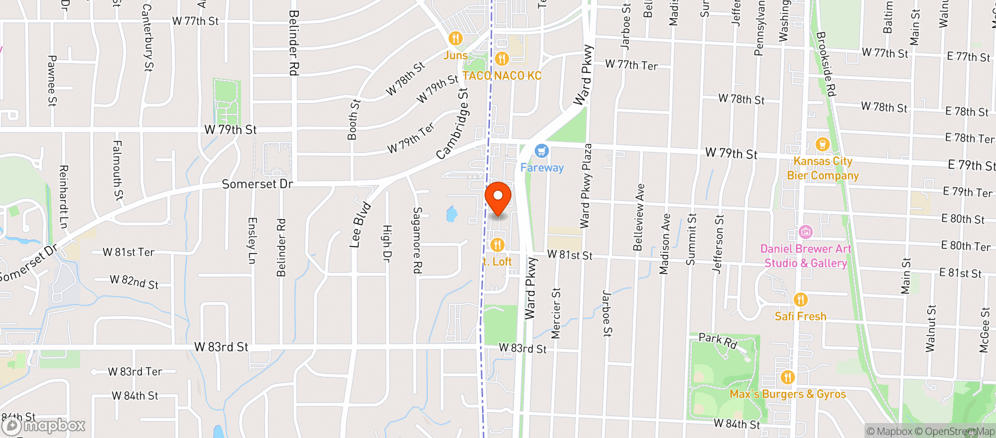 Map showing Quiktrip #222