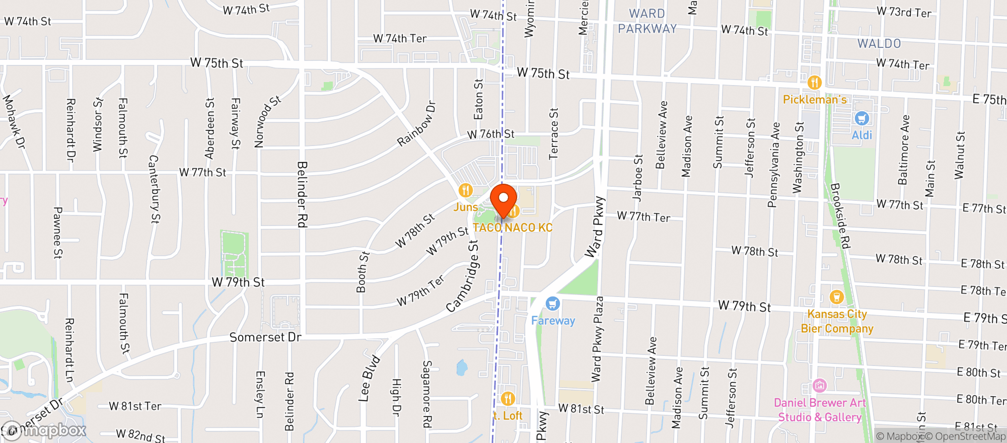 Map showing Hy Vee Wine & Spirits