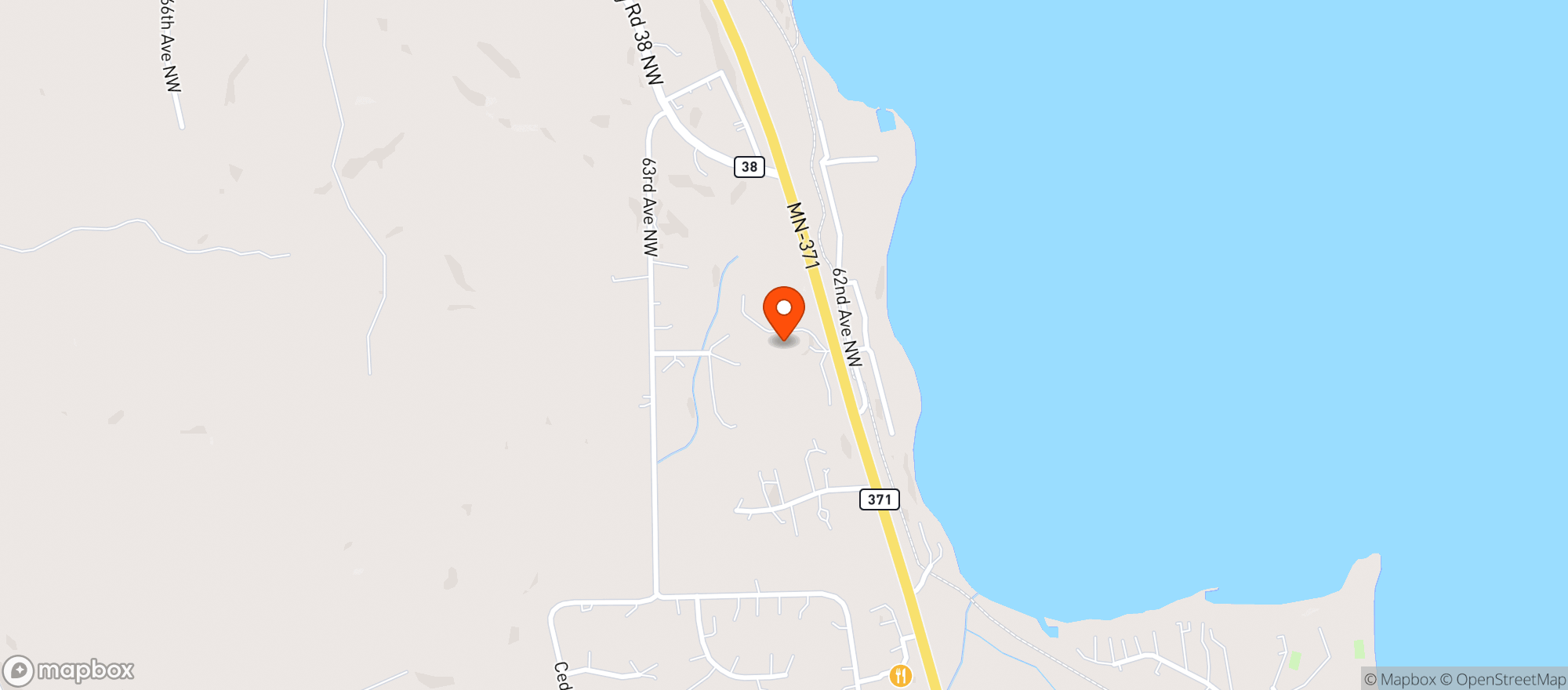 Map showing Hoss All American Liquor
