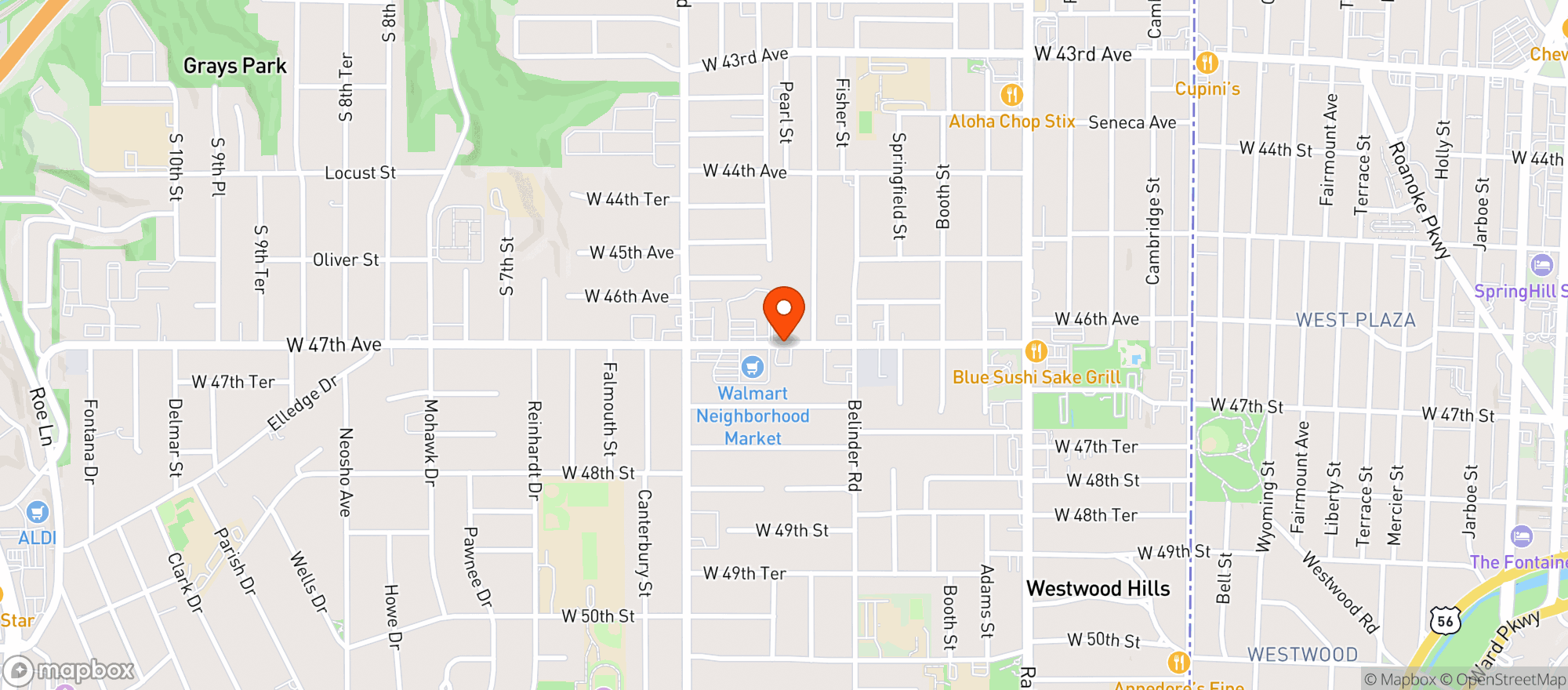 Map showing Northwood Liquor