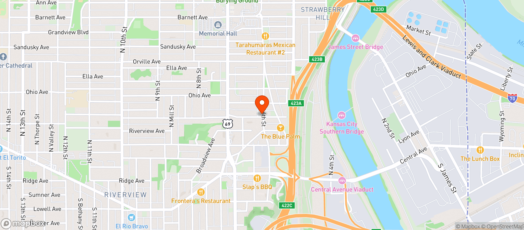 Map showing Sammy S