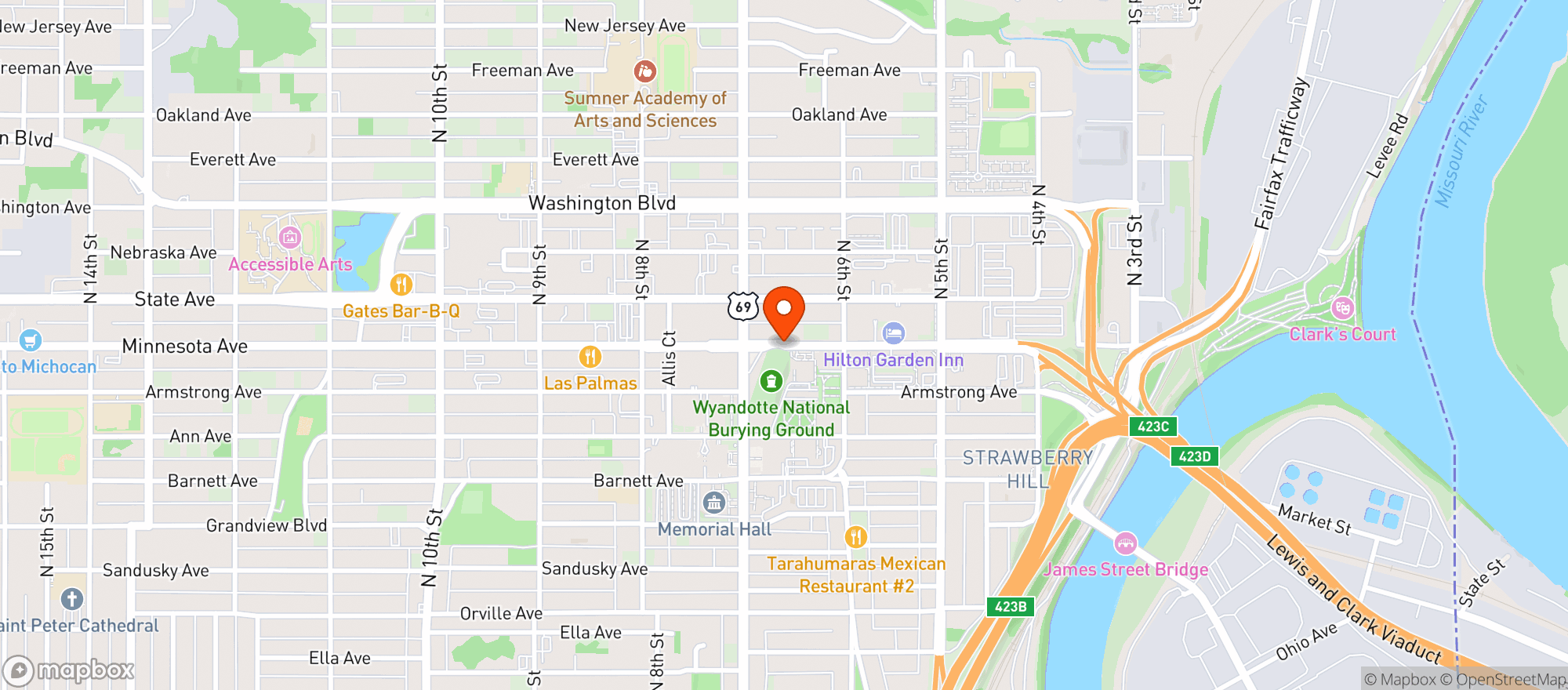Map showing Bubbles Wine & Spirits