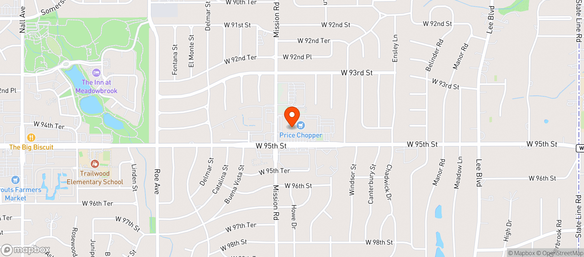 Map showing Ranchmart Wine & Spirit