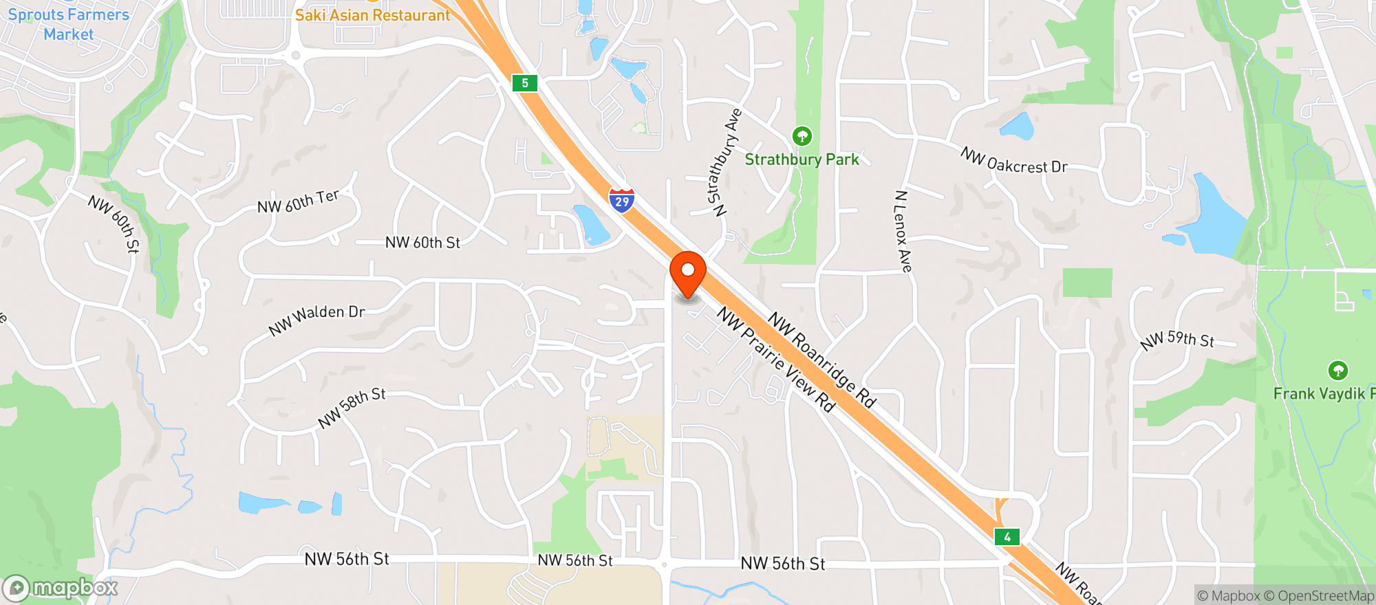 Map showing Prairie View Phillips