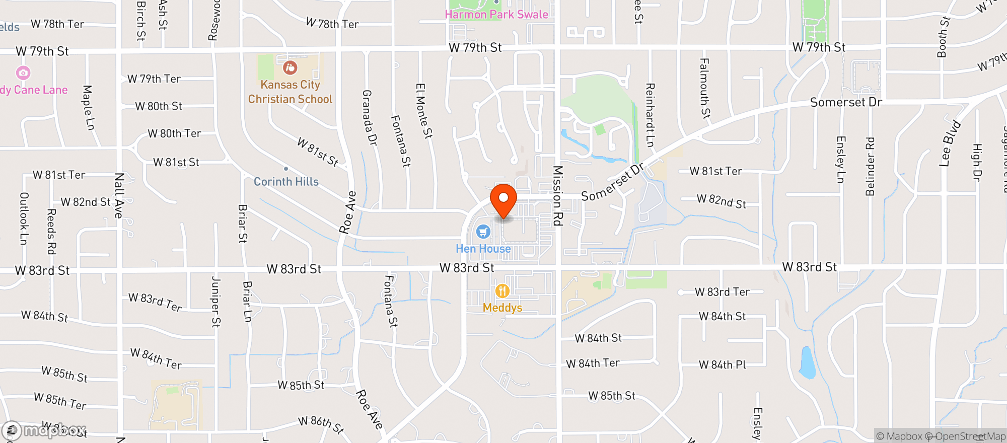 Map showing Urbana Prairie Village