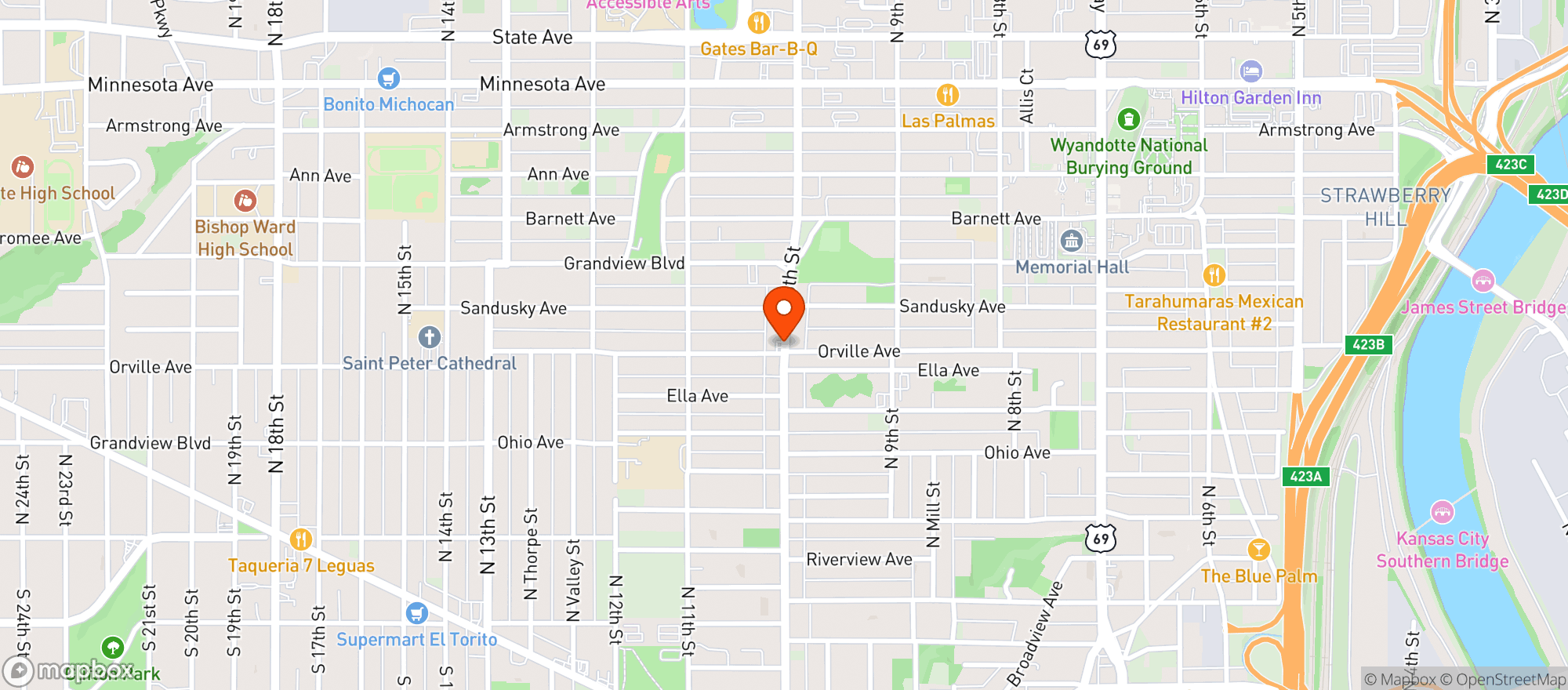 Map showing Stop N Shop