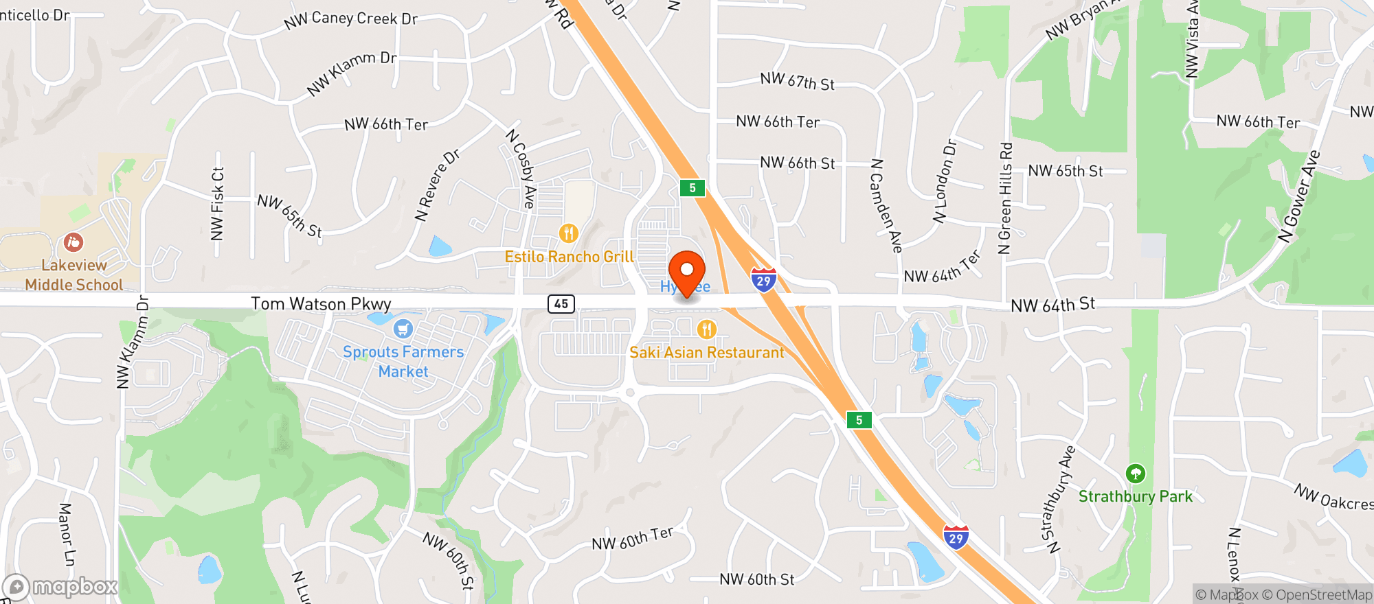 Map showing Palacio Maya Mexican Restaurant