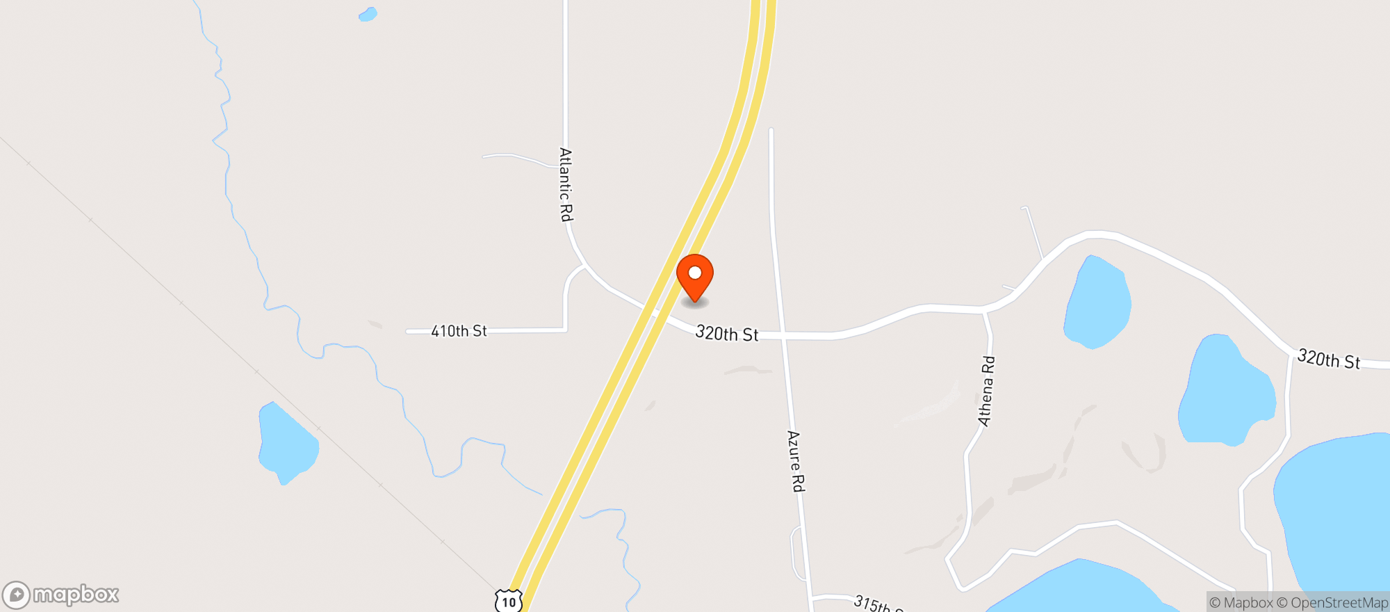 Map showing Lincoln Gas & Bait Pop