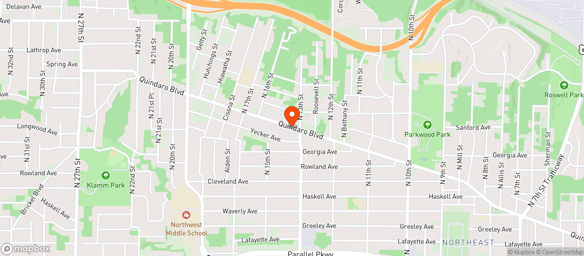 Map showing Quick Shop
